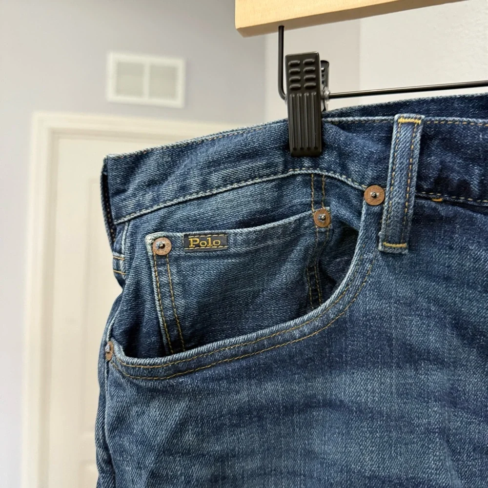 Polo Ralph Lauren The Hampton Relaxed Straight 38x30 Medium Dark Wash Men’s - Picture 7 of 12